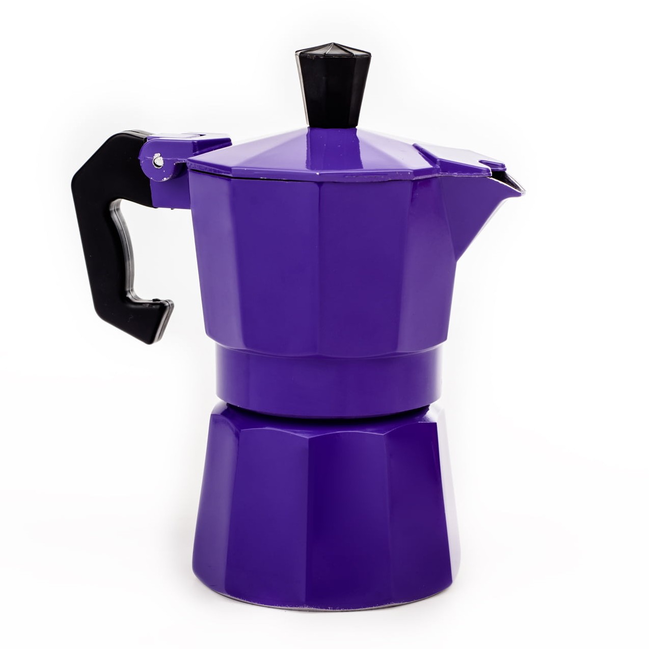 قهوه جوش دوکاپ  رنگ بنفش فقط210هزار تومان آلمینیومی با رنگ کوره ای براق ونسوز