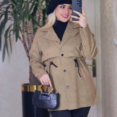 مانتو اسپرت زنانه مخمل مدل نازنین