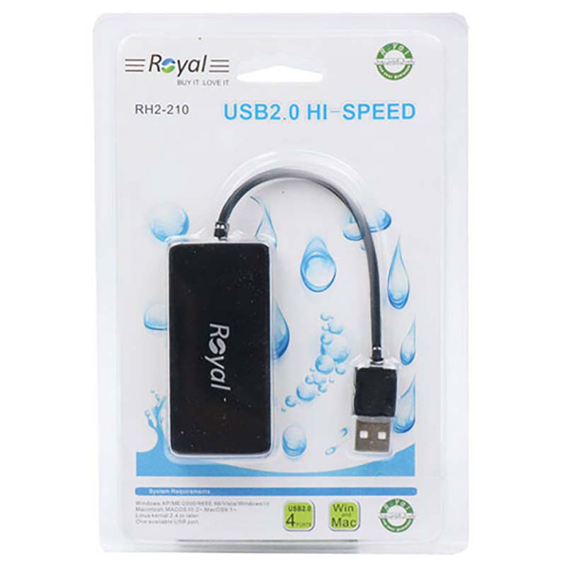 هاب 4 پورت USB 20 رویال Royal RH2-210