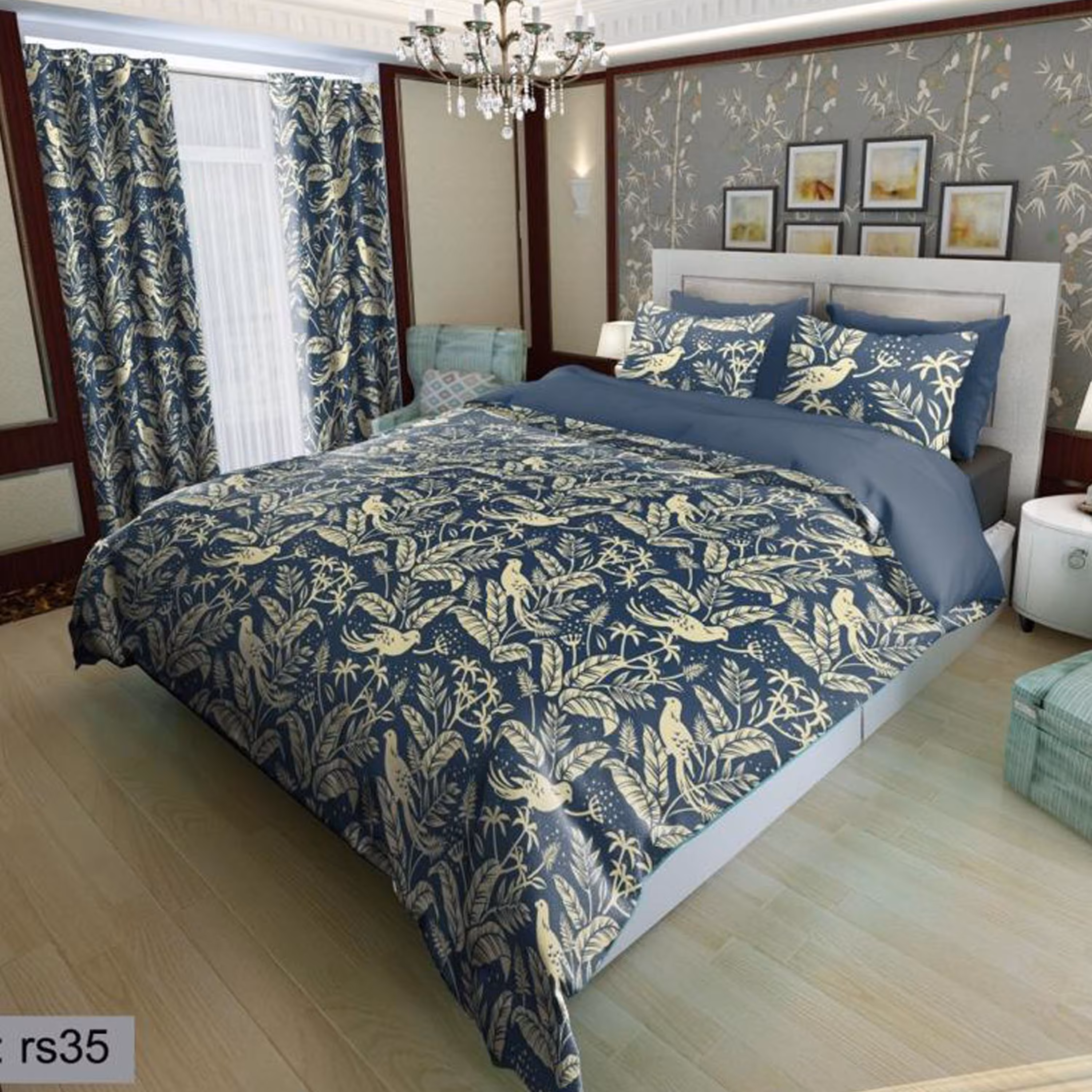 سرویس روتختی 2 نفره تنسل چاپی برندترک لند(Turk Land) rs 35