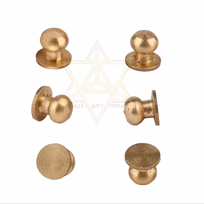 پایه دستگیره سرساچمه برنجی  مناسب برای تزیین باکس های شیشه ای و چوبی