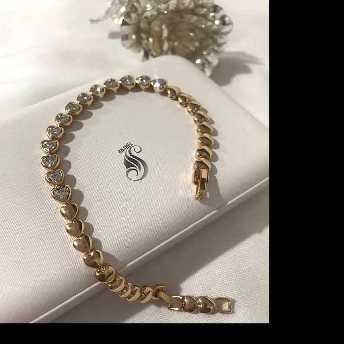 دستبند ژوپینگ قلب کار شده