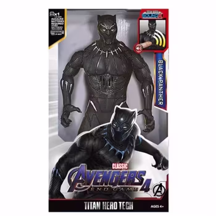 اکشن فیگور پلنگ سیاه - همراه با صدا و لیزر - Black Panther Action Figure