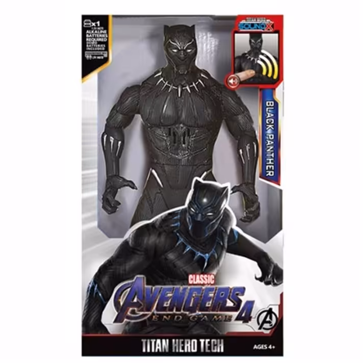 اکشن فیگور پلنگ سیاه - همراه با صدا و لیزر - Black Panther Action Figure