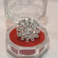 حلقه روسری و یا  انگشتر نگین دار استیل رنگ ثابت کد 9012