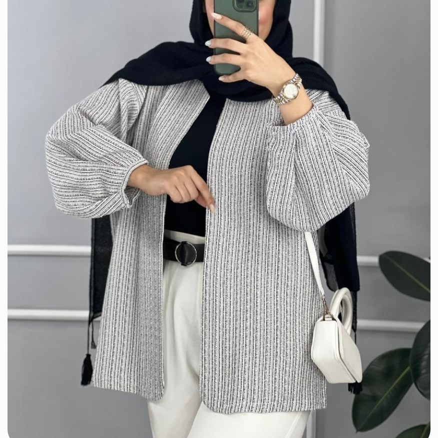 کت استین پفی مدل بنفشه رنگ سفید
