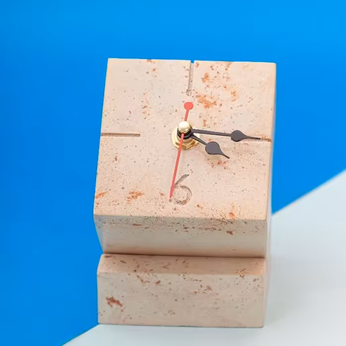 ساعت دو تکه سنگ مصنوعی