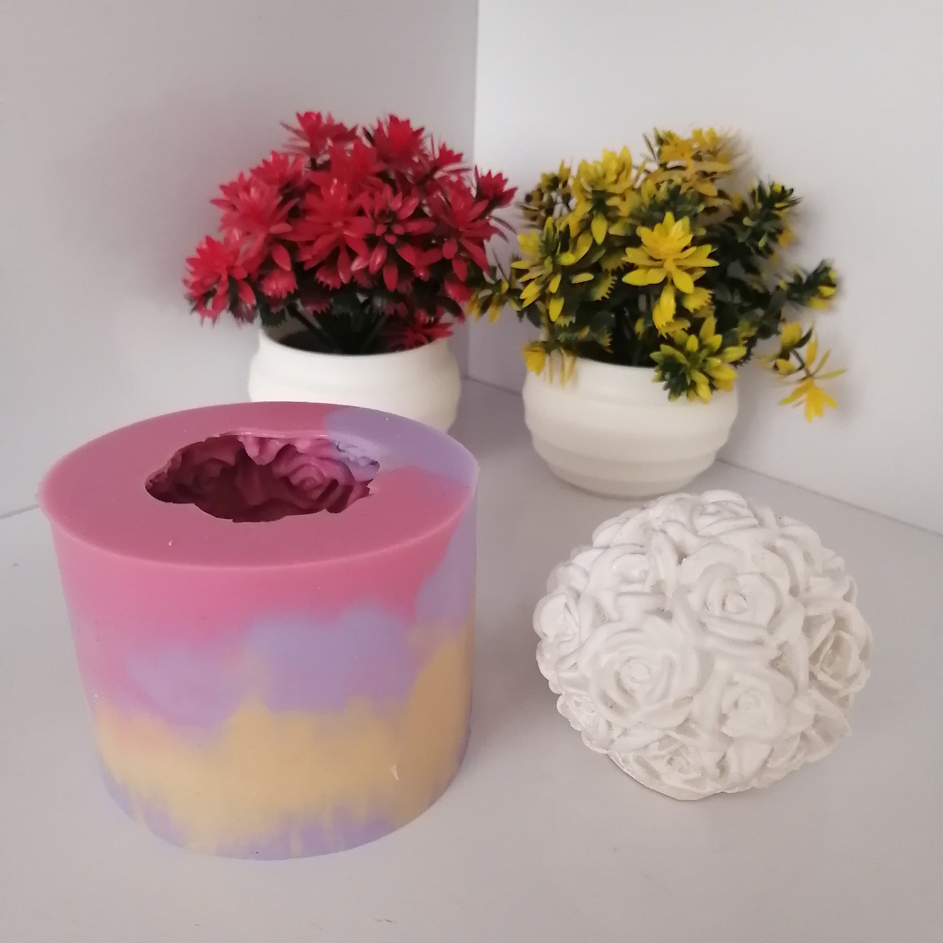 قالب  سیلیکونی گوی گل رز