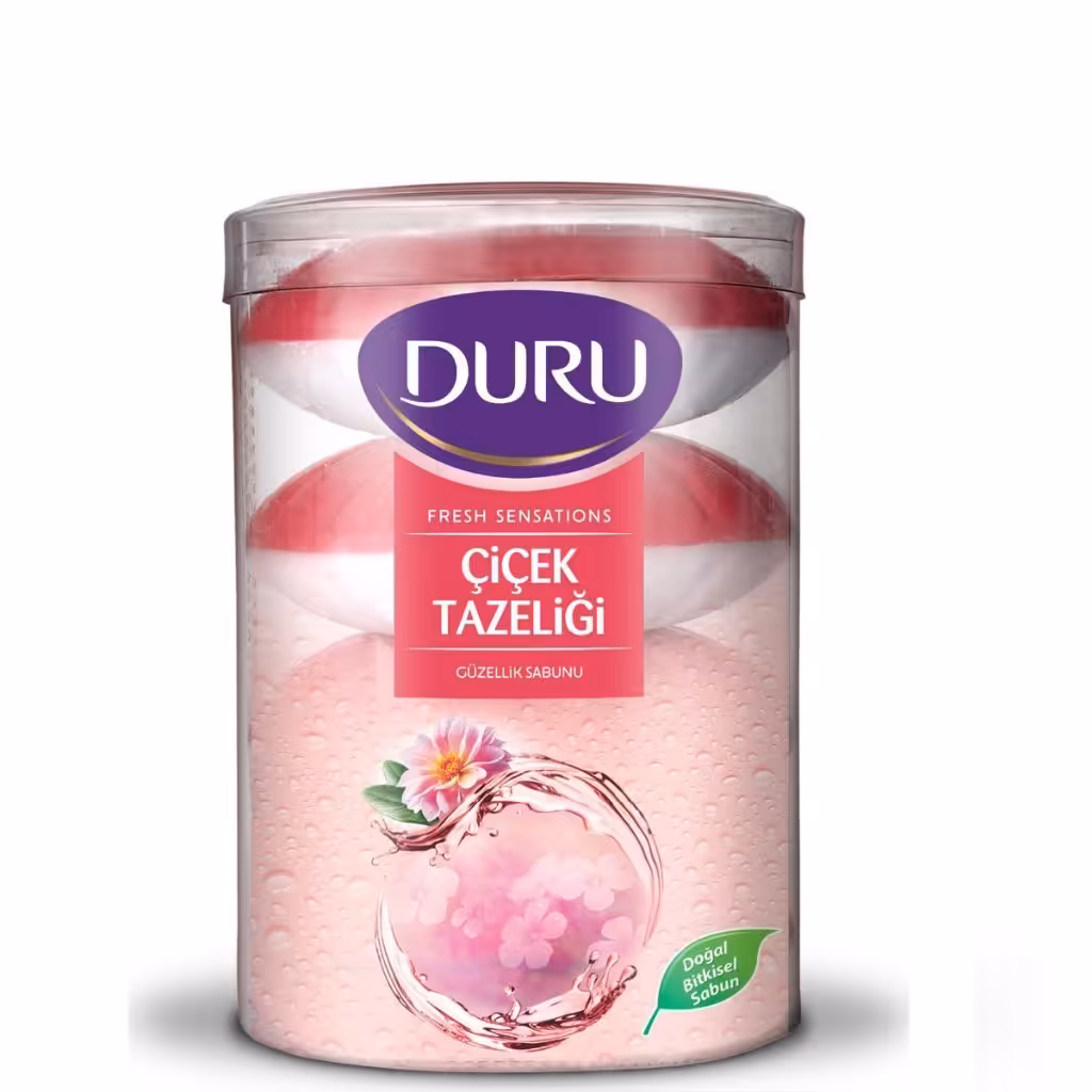 صابون دورو گل های بهاری مدل لیوانی بسته 4 عددی 600 گرم