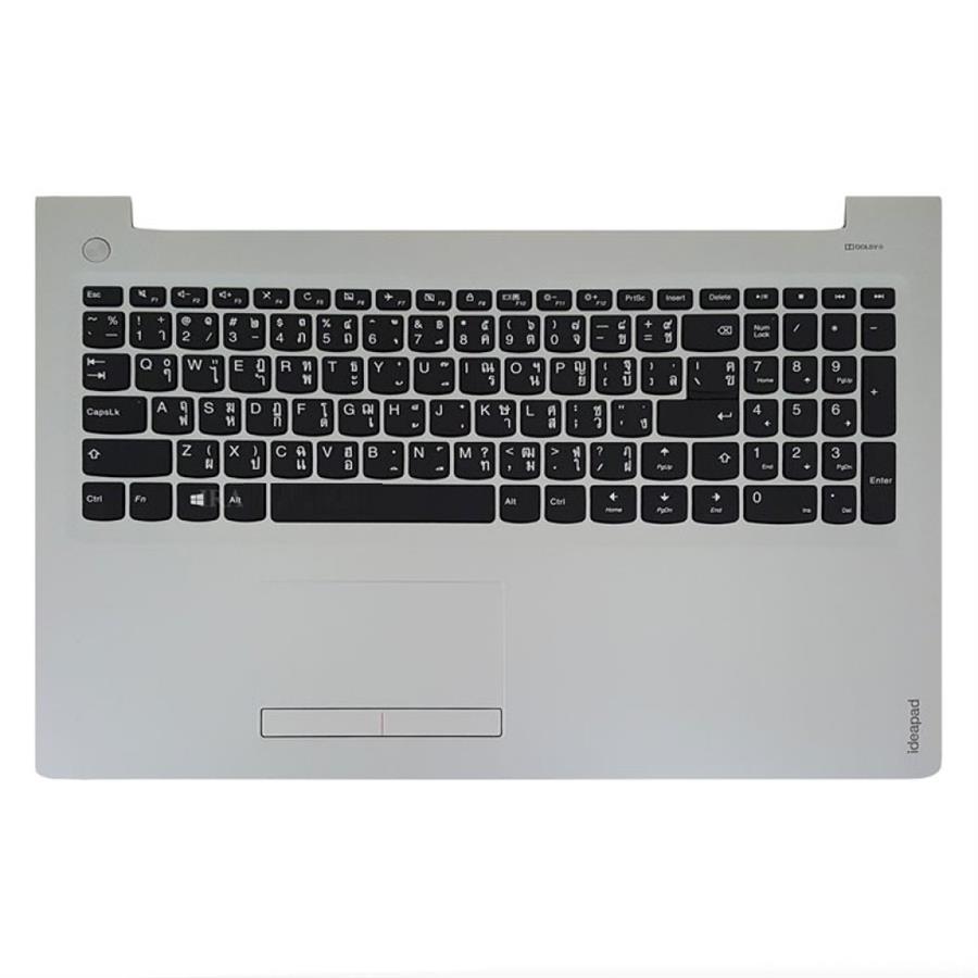 کیبورد لپ تاپ لنوو مدل IdeaPad 310 15 مشکی با قاب C نقره ای به همراه تاچ پد