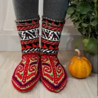 پاپوش جوراب کوهنوردی مسافرتی زمستانی دستبافت سنتی مردانه زنانه با ارسال رایگان