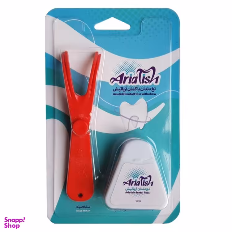 نخ دندان آریاتیش (Ariatish) به همراه کمان نخ دندان مدل کلاسیک رنگ قرمز