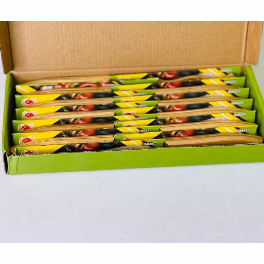 کارد آشپزخانه دسته چوبی کوچک سایز 25 سانتی تک رنگ از جنس استیل و چوب