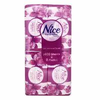 دستمال کاغذی 400 برگ نایس مدل Nylon بسته 8 عددی