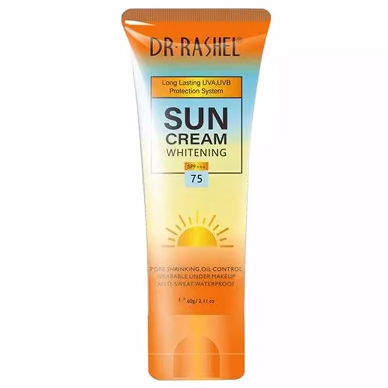 کرم ضد آفتاب دکتر راشل Dr Rashel درصد 75 Spf وزن 60 گرم نارنجی