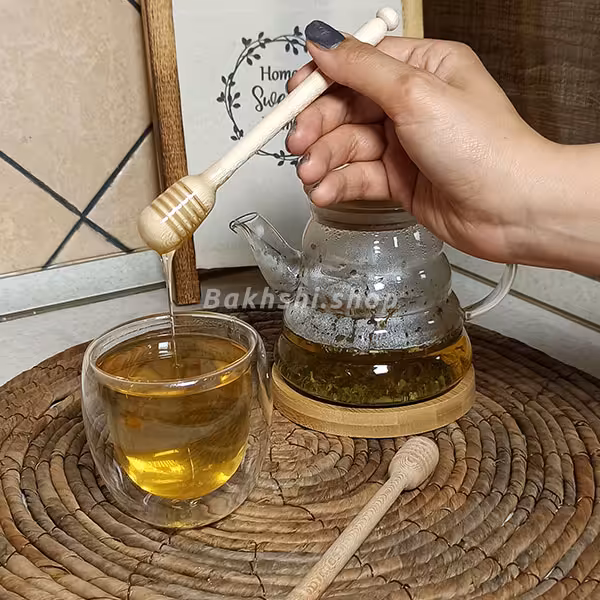 قاشق عسل مدل چوبی