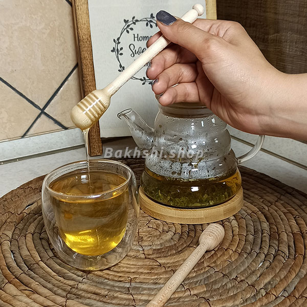قاشق عسل مدل چوبی