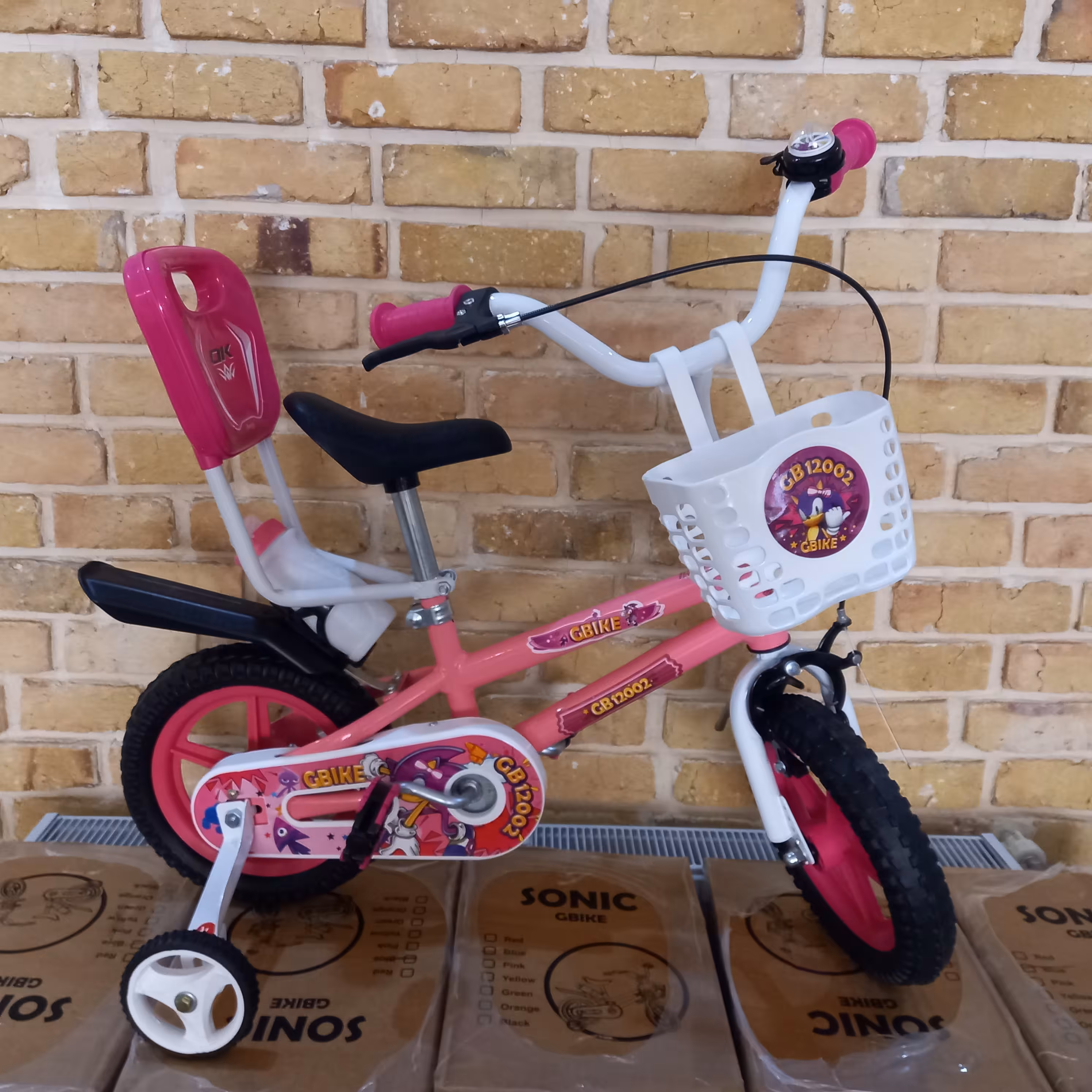 دوچرخه GBIKE0028 ساخت ایران دوچرخه 12 کودک دارای کمکی قمقمه سبد  مناسب 2 تا 7 سال