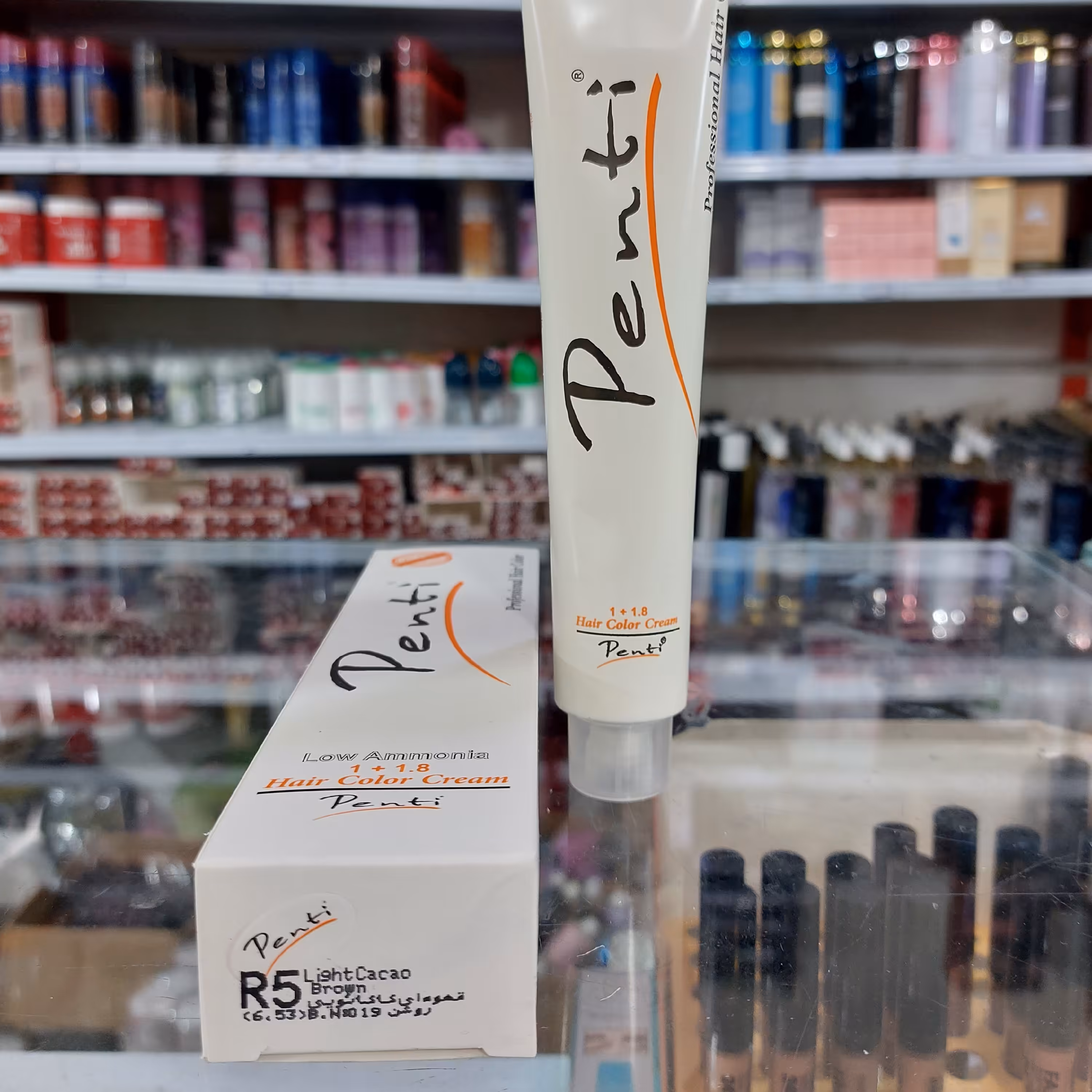 رنگ موR5پنتی رنگ مو قهوه ای کاکائویی روشن رنگ مو 100میل 