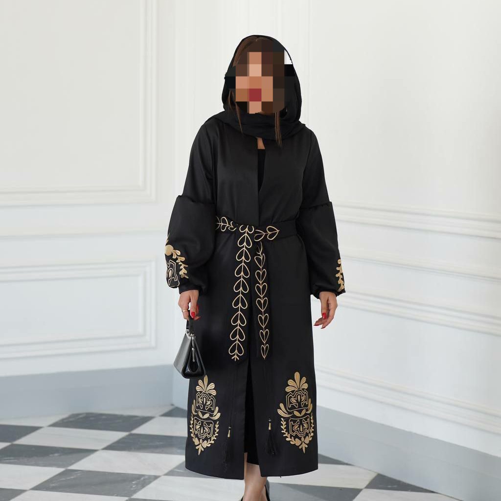 مانتو مجلسی کرپ مازراتی گلدوزی شده