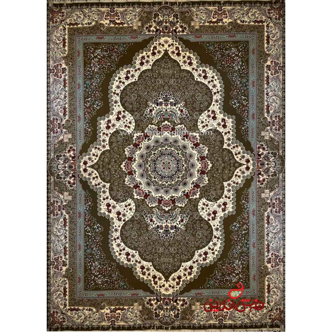 فرش ماشینی شاهکار صفویه 4717 سبز