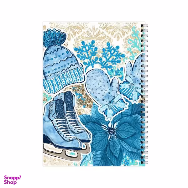 دفتر مشق 100 برگ بامبیلیپ طرح اسکیت و کلاه با تم زمستونی کد 3348193