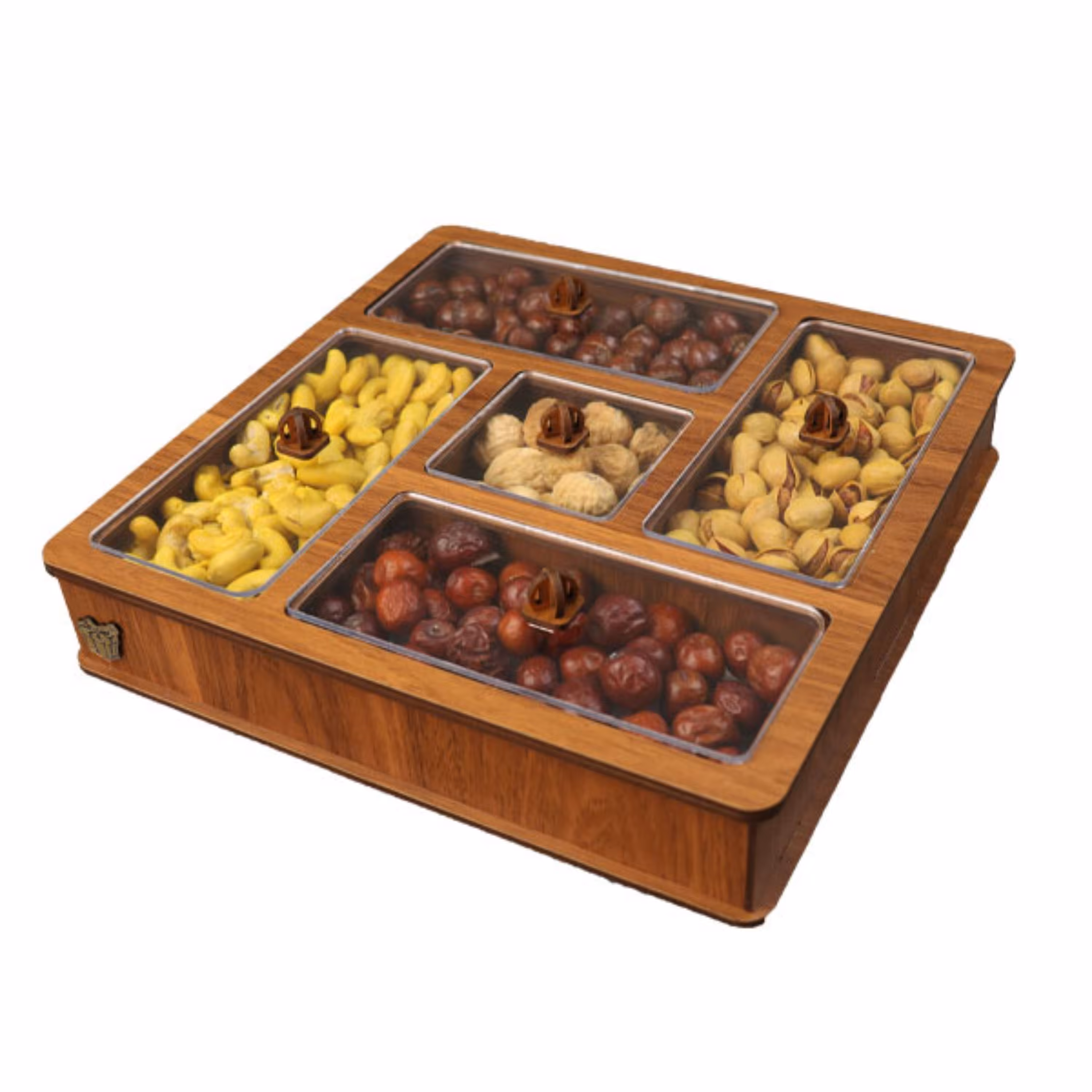 جعبه پذیرایی آجیل و خشکبار جعبه چوبی دمنوش کد LB28-01