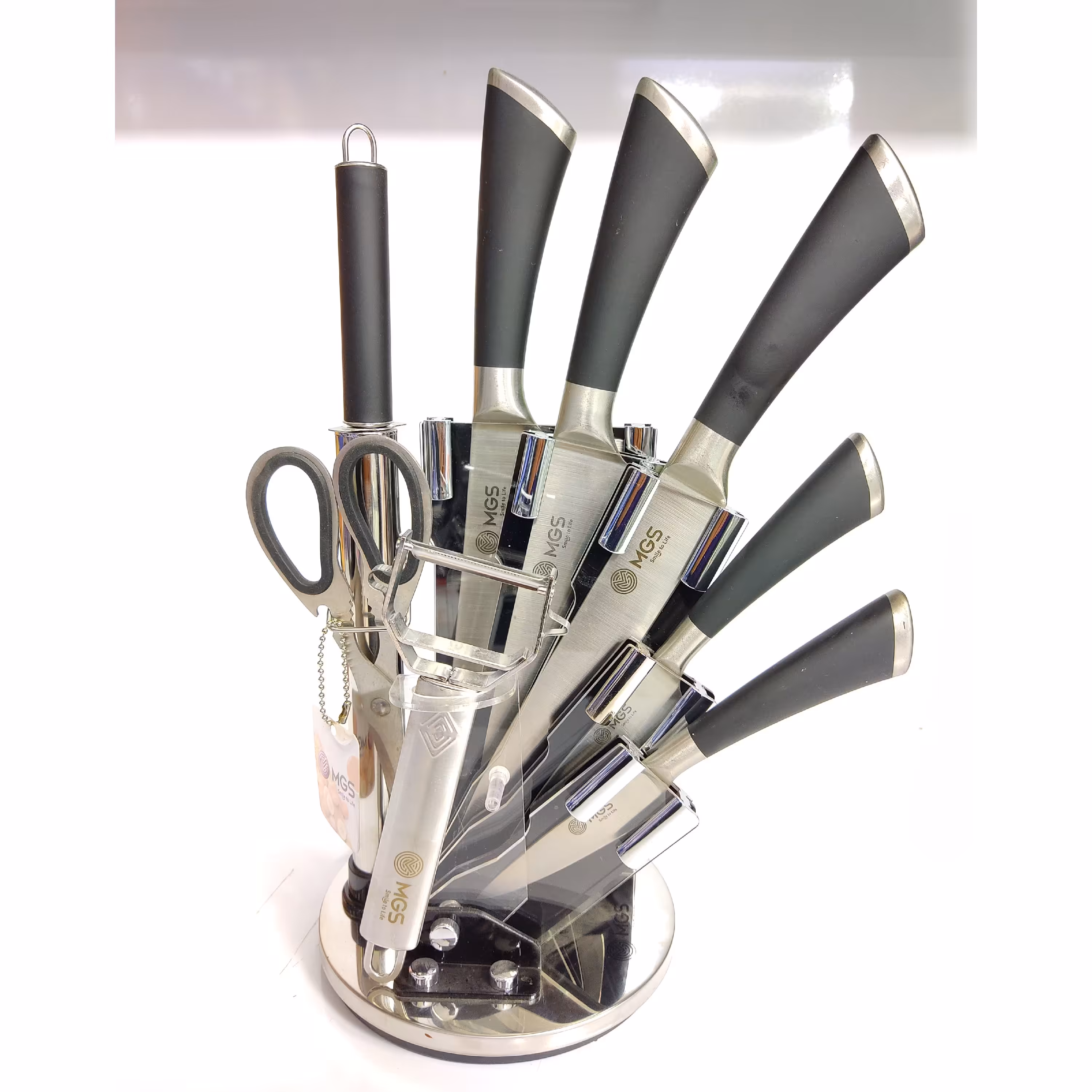 سرویس چاقو اشپزخانه 9 پارچه ام جی اس مدل KS9013B.