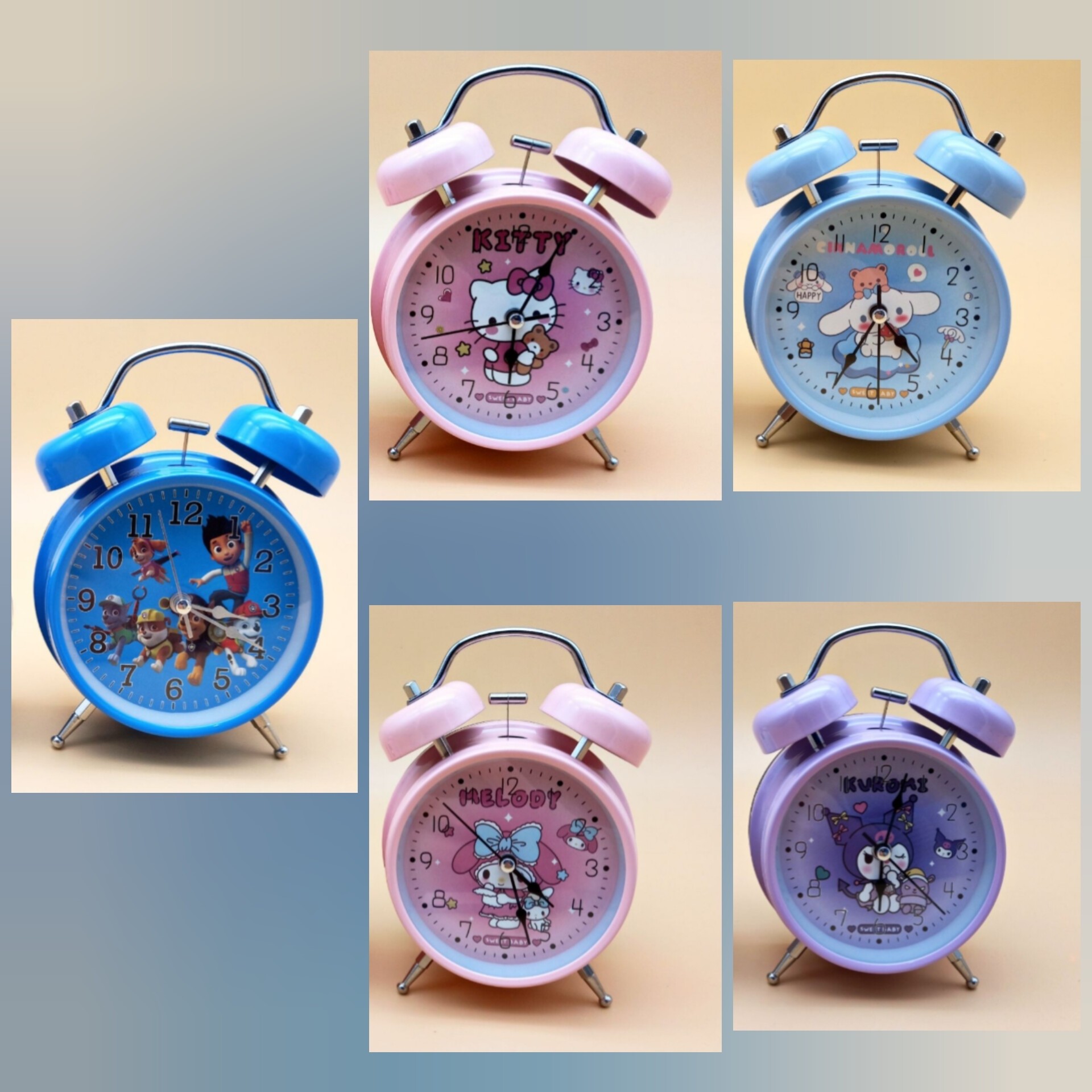 ساعت رومیزی زنگدار ساعت شماته ساعت زنگدار ساعت اتاق کودک  ساعت چراغدار ساعت شماطه دار 
