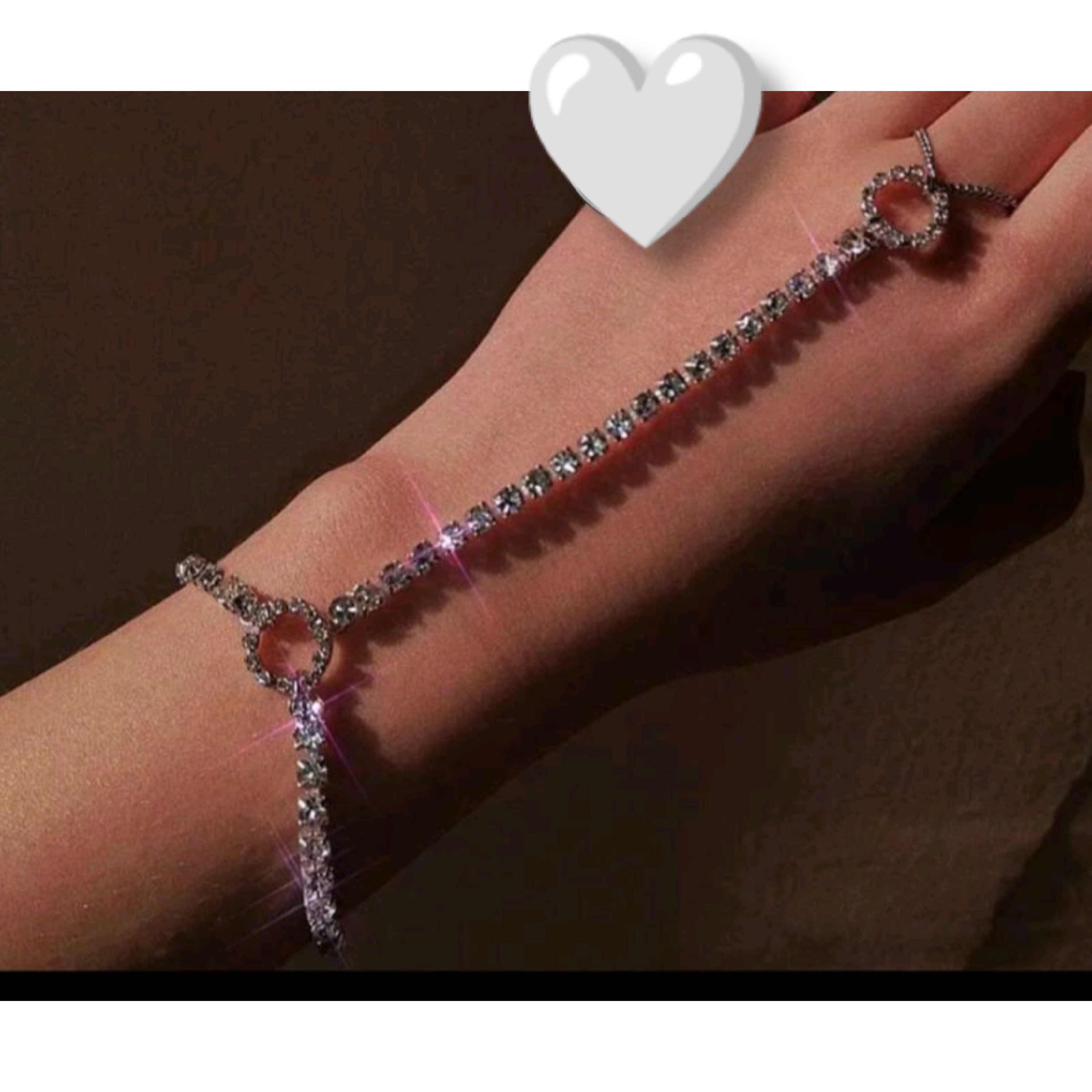 دستبند نگین کریستال یک عدد 