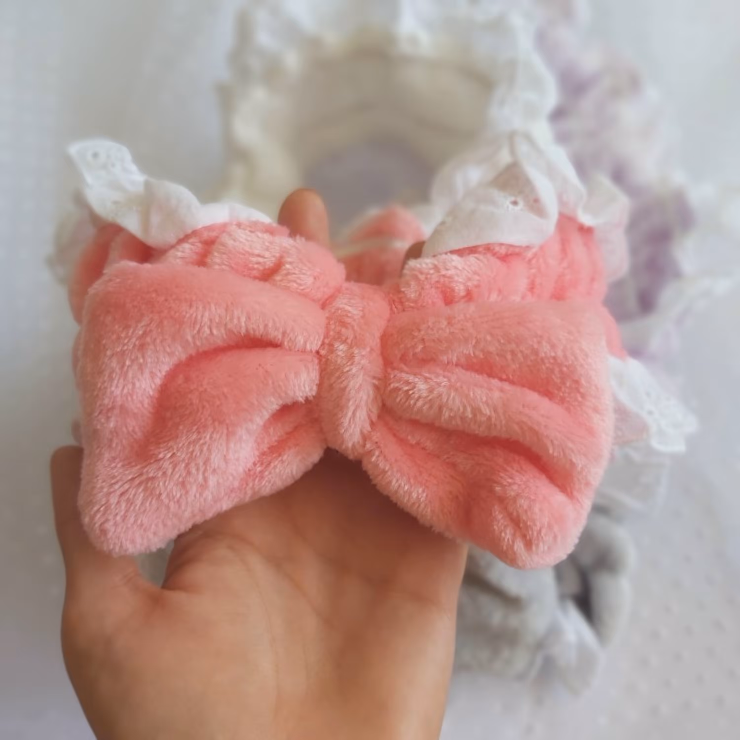 هدبند حوله ای مدل لبه دار 