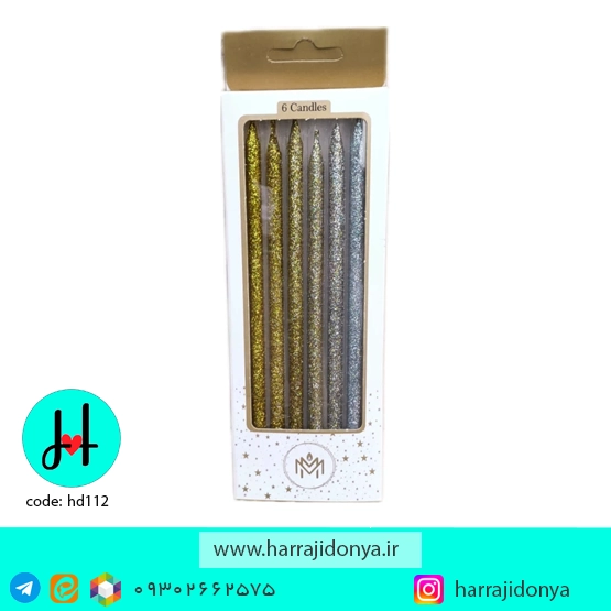 شمع مدادی اکلیلی 6 عددی