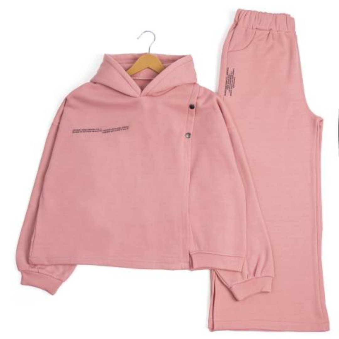 ست هودی و شلوار برش دار  دورس سه نخ برند برتر مد