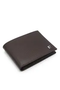 کیف پول چند رنگ مردانه چرم قهوه شناور Pierre Cardin