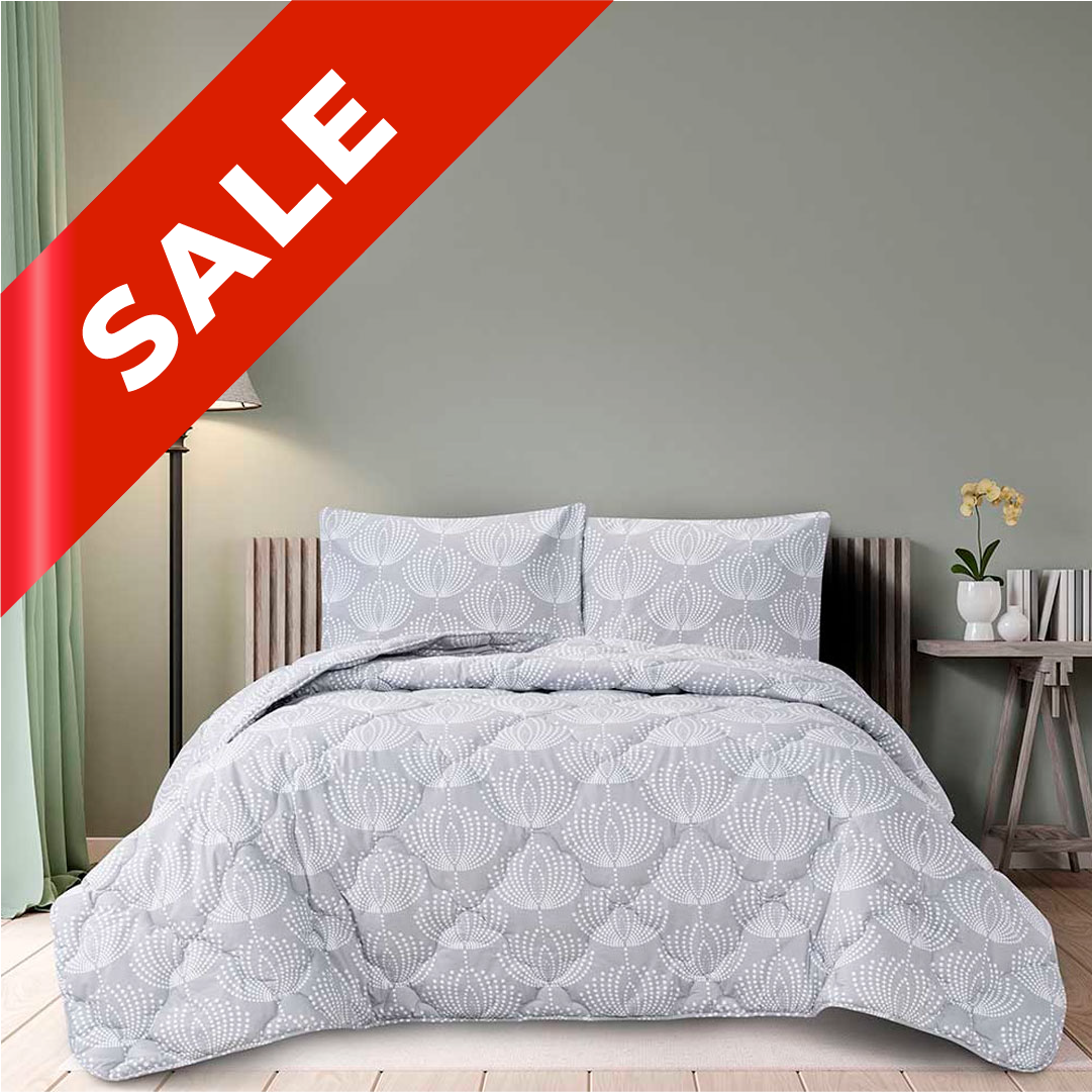 سرویس لحاف یک‌نفره مدل آژین طوسی 10545014 لایکو | خانه سام