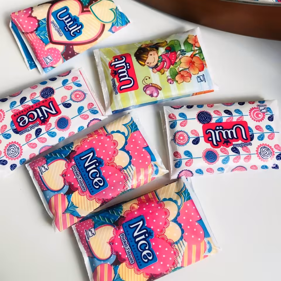 دستمال بسته ای جیبی فانتزی 