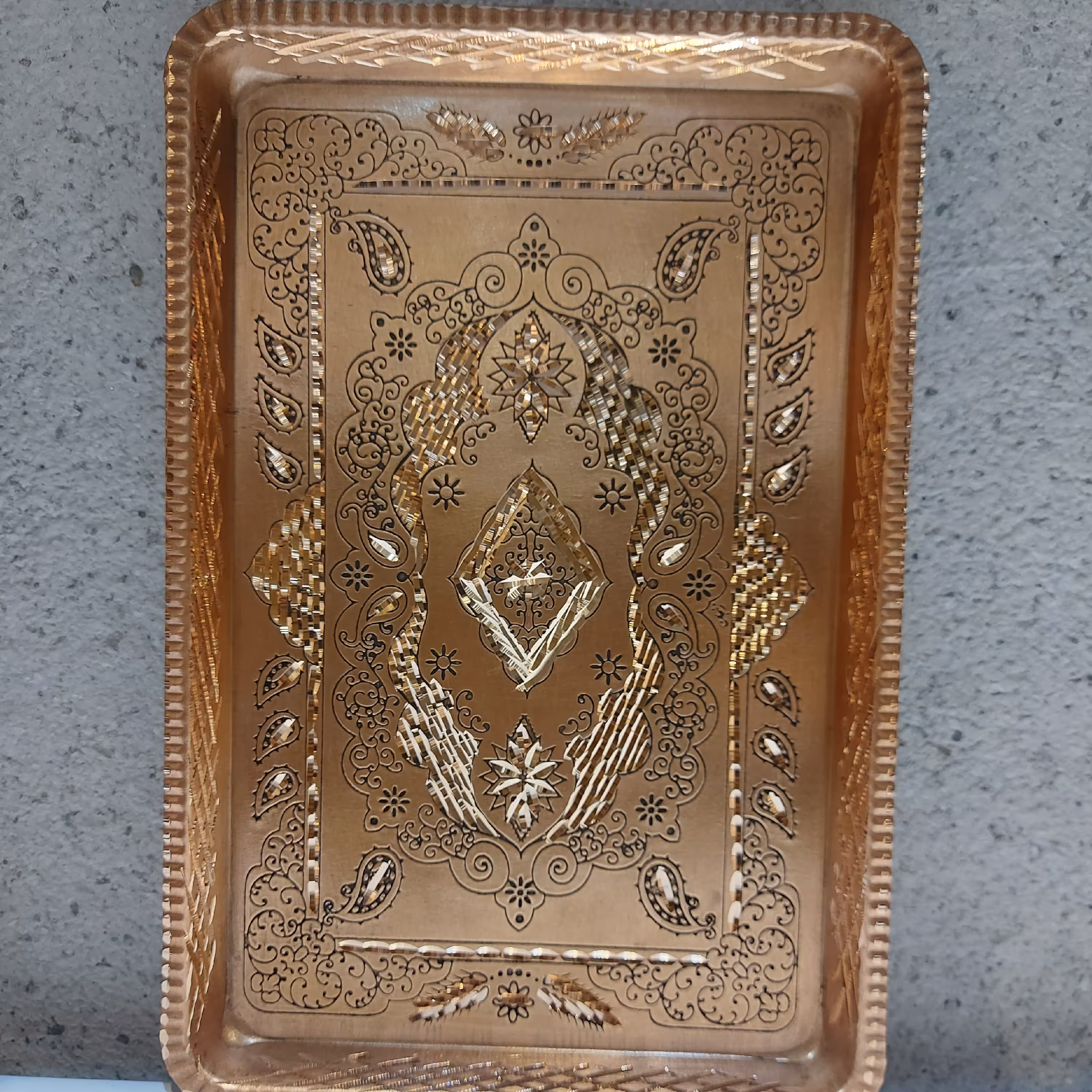 سینی مسی قلمزنی سایز1