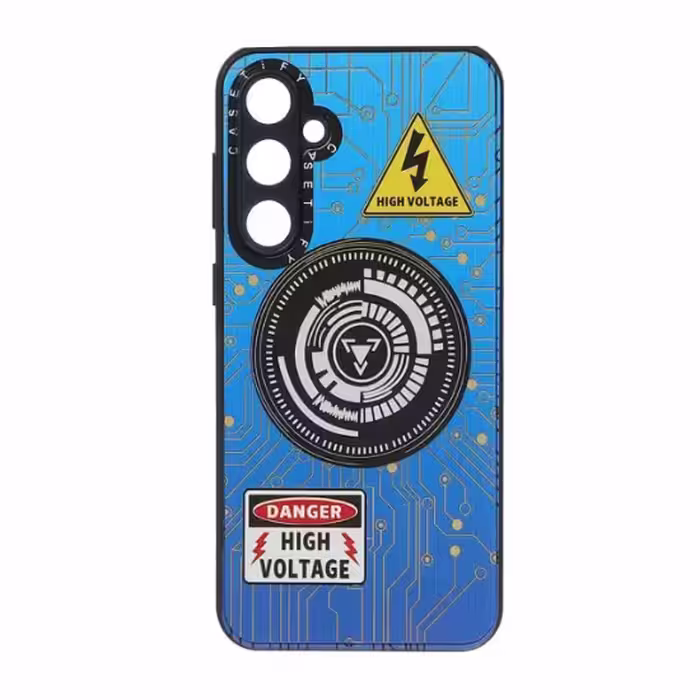قاب گوشی طرح تکنولوژی آینه ای طلایی برای Samsung Galaxy S23 FE - کد 77