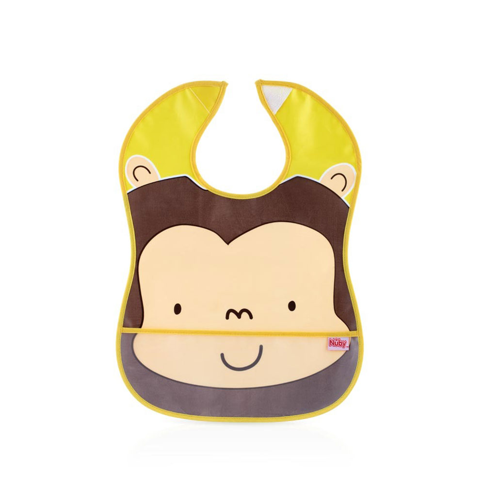 پیشبند 3  ماه نابی NUBY طرح میمون