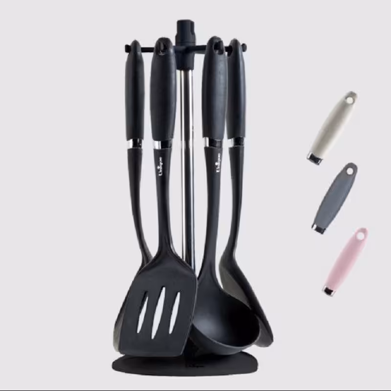 ست کفگیر و ملاقه تفلون 7 پارچه صادراتی یونیک کد 1100