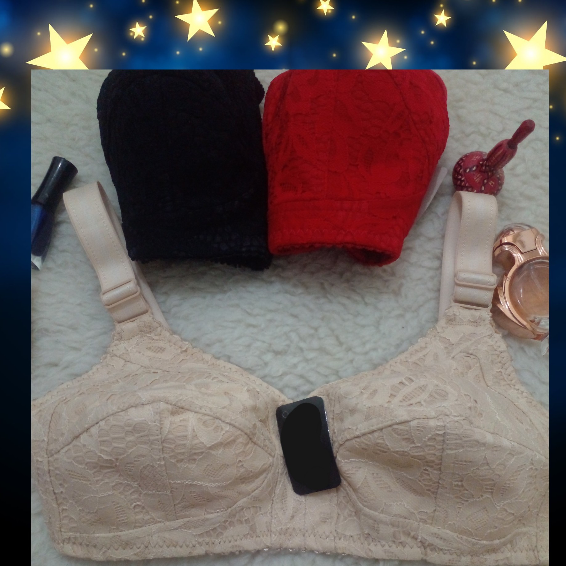 سوتین دانتل کش باریک زنانه اعلاء 75 تا 85