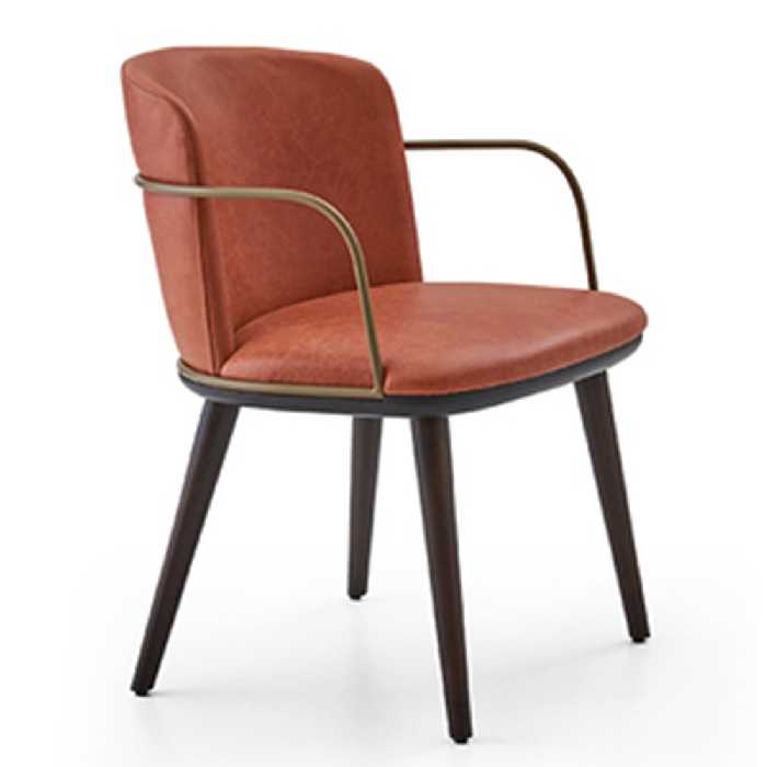 مبل دسته دار تورینو I با فریم آبکاری طلایی و رزگلد کد P941 نظری