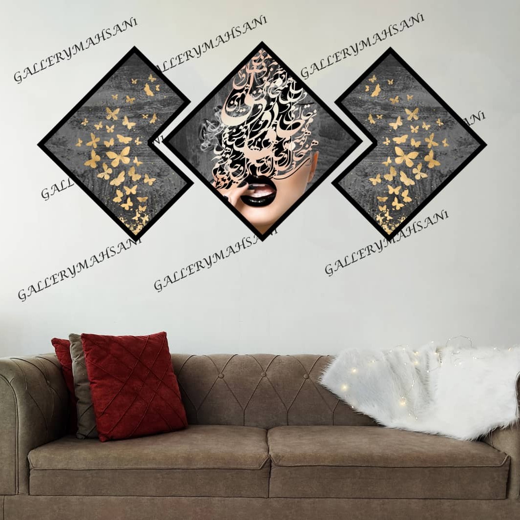 تابلو دکوراتیو مدرن مدل لوزی ابعاد 50در50