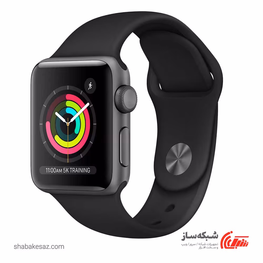 قیمت و خرید اپل واچ سری 3 آلومینیوم با بند اسپرت سیلیکونی - شبکه ساز