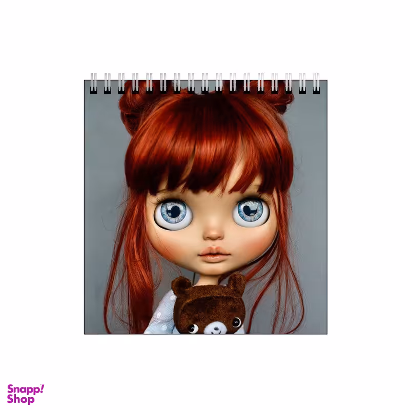دفتر طراحی طرح دختر چشم آبی و خرسش کد 1294592