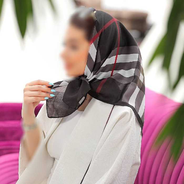 مینی اسکارف (باندانا) طرح چهارخونه  ارسال رایگان 