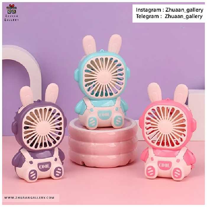 فن شارژی رومیزی و قابل حمل طرح حیوانات گوش دار