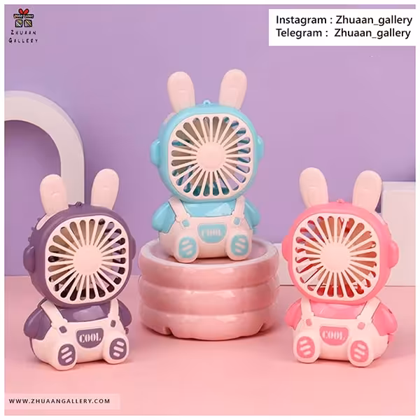 فن شارژی رومیزی و قابل حمل طرح حیوانات گوش دار