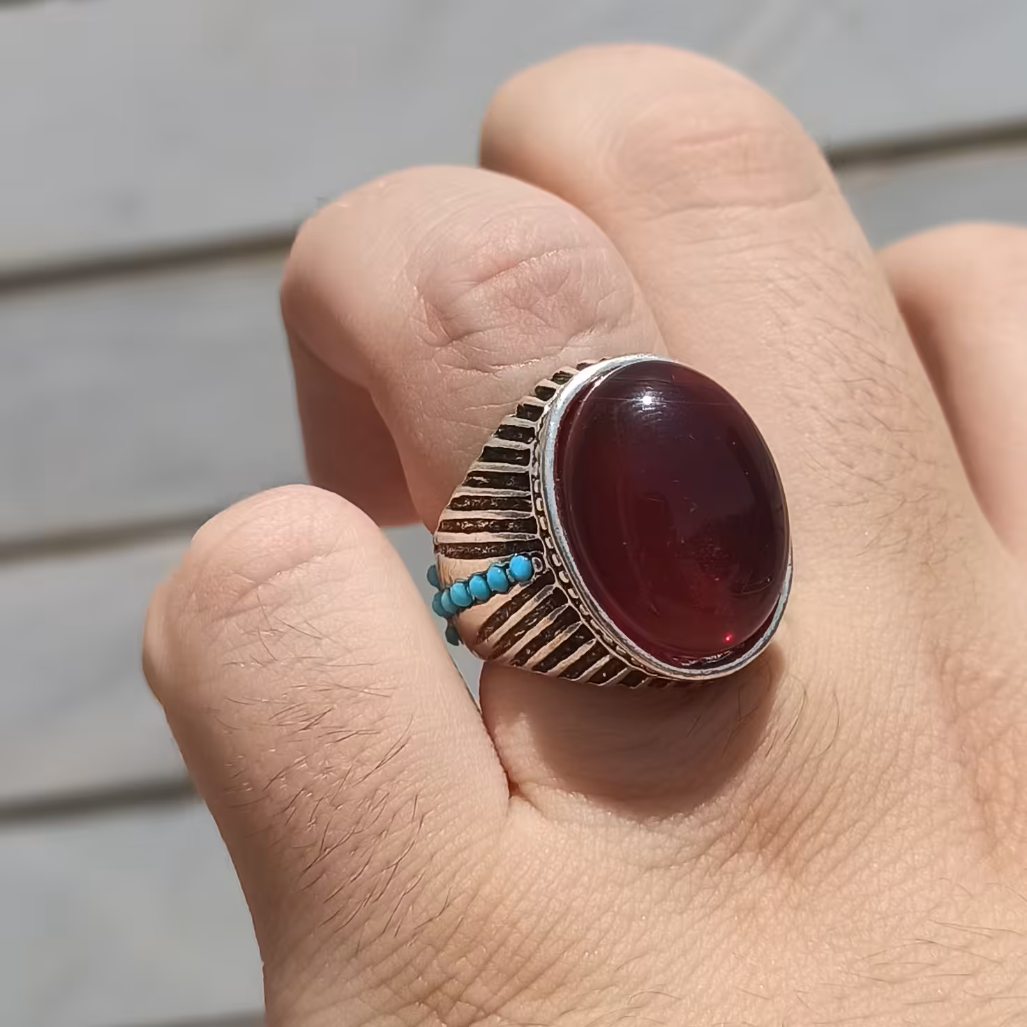 انگشتر یاقوت سرخ درشت زیبا
