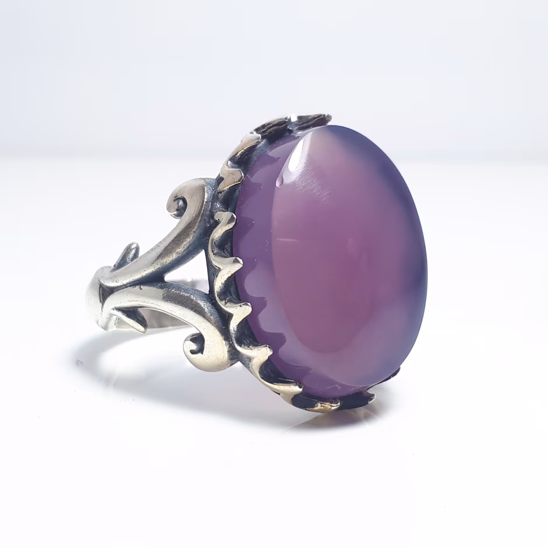 انگشتر عقیق سوسنی طبیعی 4